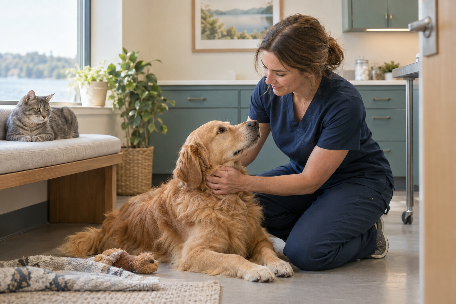 Harborlight veterinarian caring for a dog